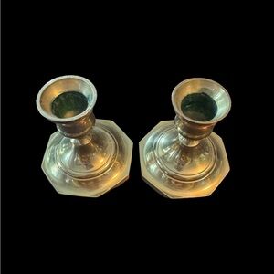 Vintage Brass Candlesticks MCM Retro